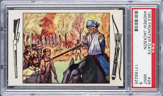 1953 Bowman "Frontier Days" #28 Andrew Jackson – PSA MINT 9 "1 of 2!"